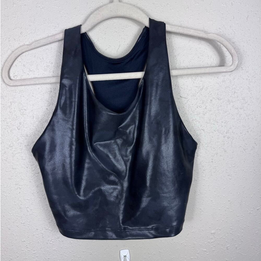 Marika Cycle House Metallic Black Sports Bra Womens Size Large